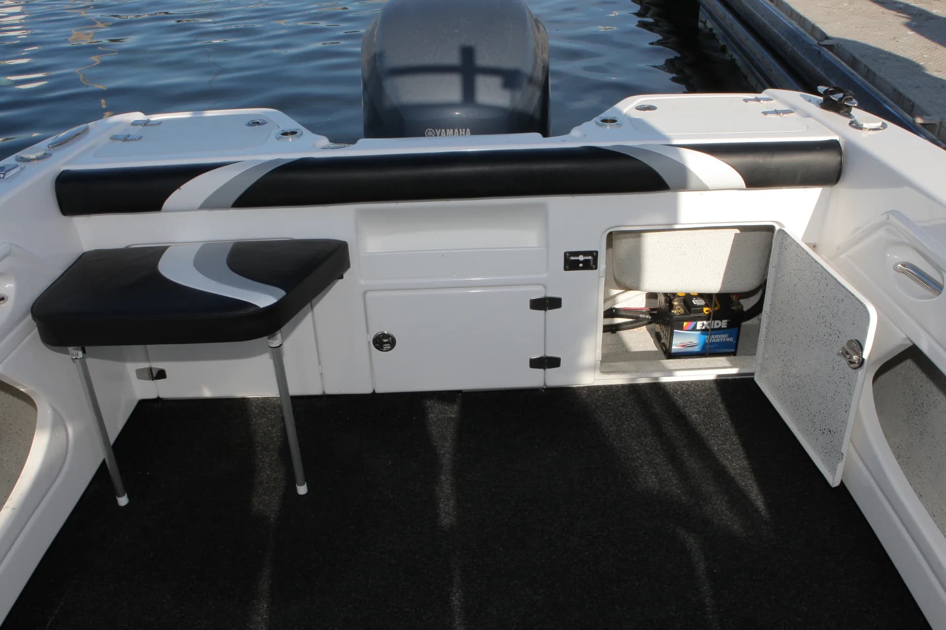 Senator 710 — stern seating and storage